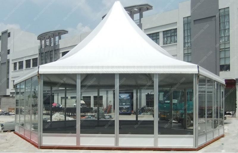 Hexagonal tent for outdoor events