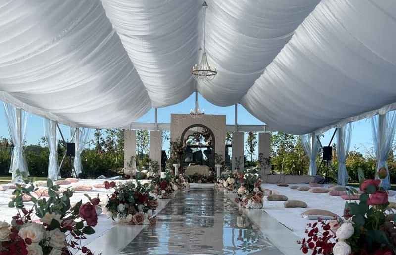 Wedding party tent