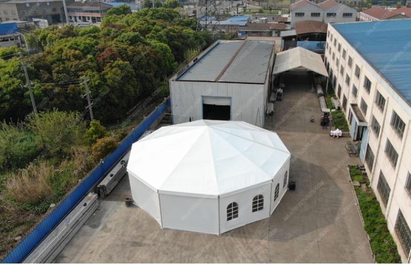 16m diameter decagonal tent