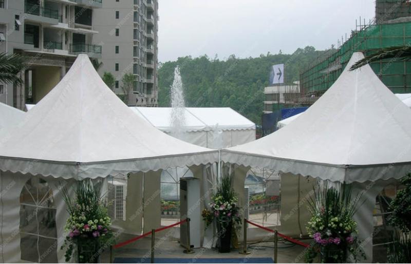 White pvc marquee pagoda tent