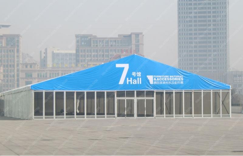 25m glass wall exhibition tent