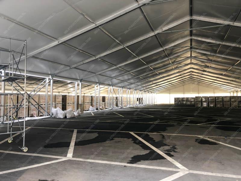 Carpa de almacén impermeable de 3750 metros cuadrados