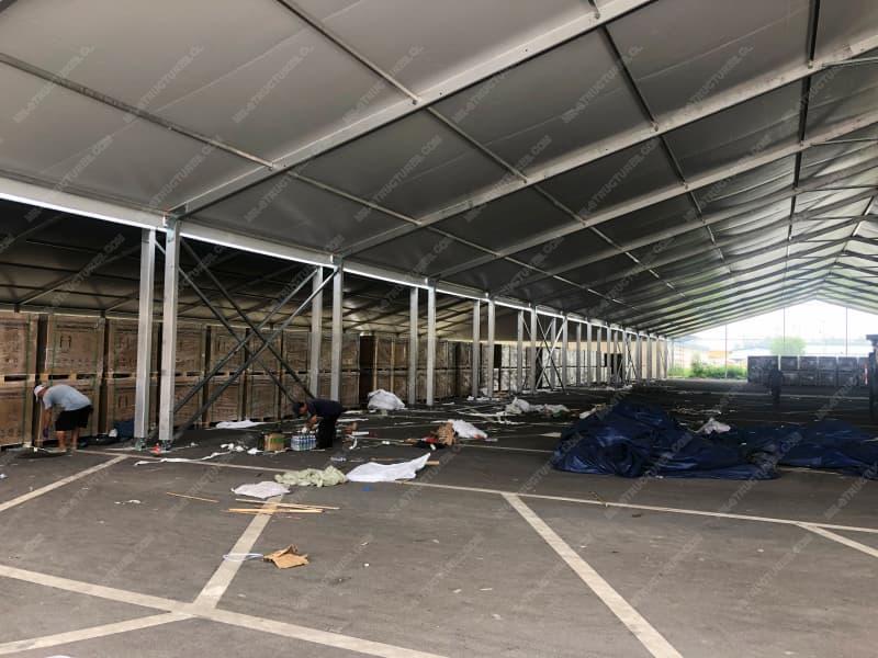 Carpa de almacén impermeable de 3750 metros cuadrados