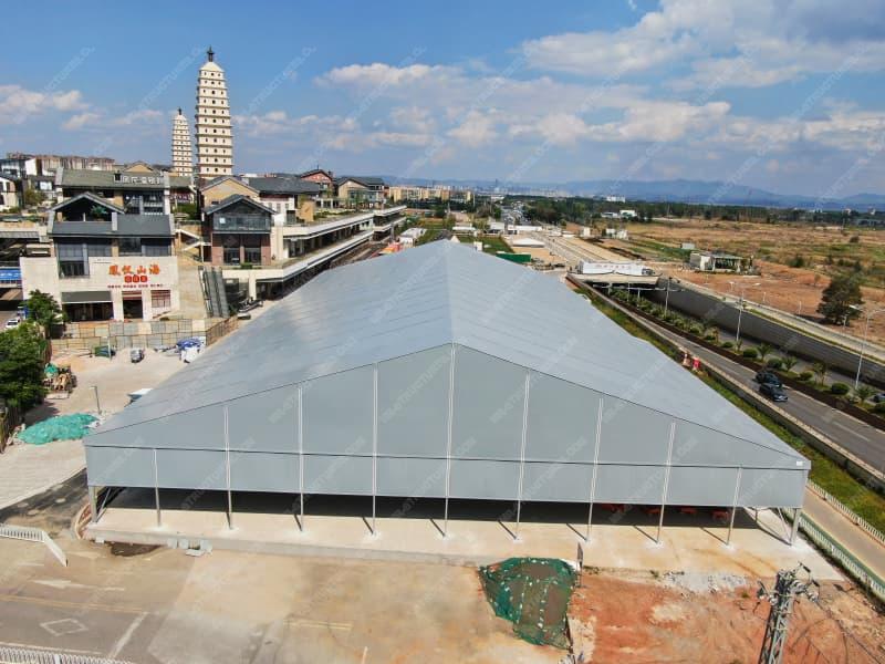 Carpa industrial tipo hangar alemana de PVC de 50x90 m, de gran tamaño, para almacén o perchero.