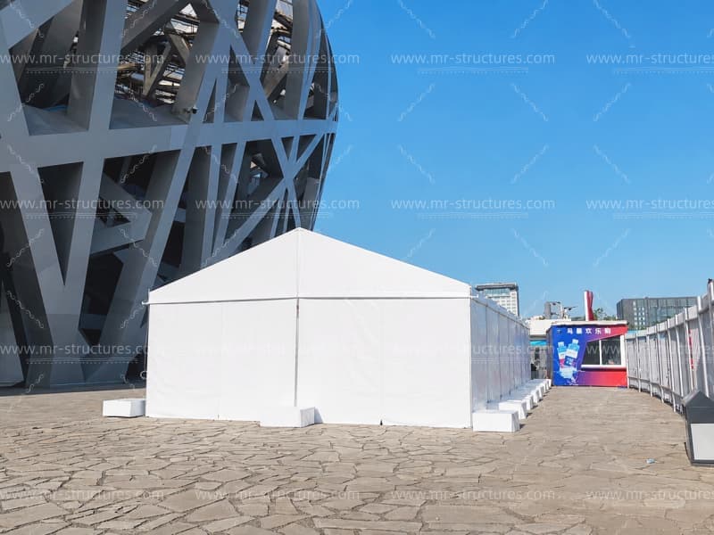 20x30m event tent installed next to landmark venue