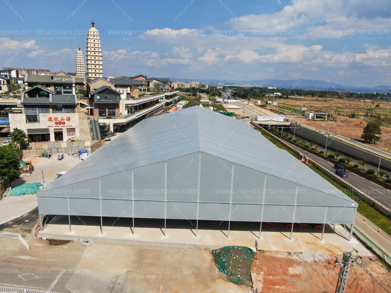 pvc warehouse tent industrial setup