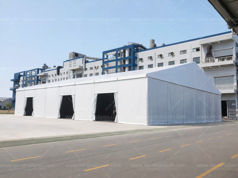 Outdoor Storage Tent Multi-Door Exterior View