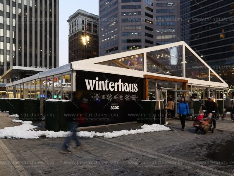 clear event tent exterior winterhaus
