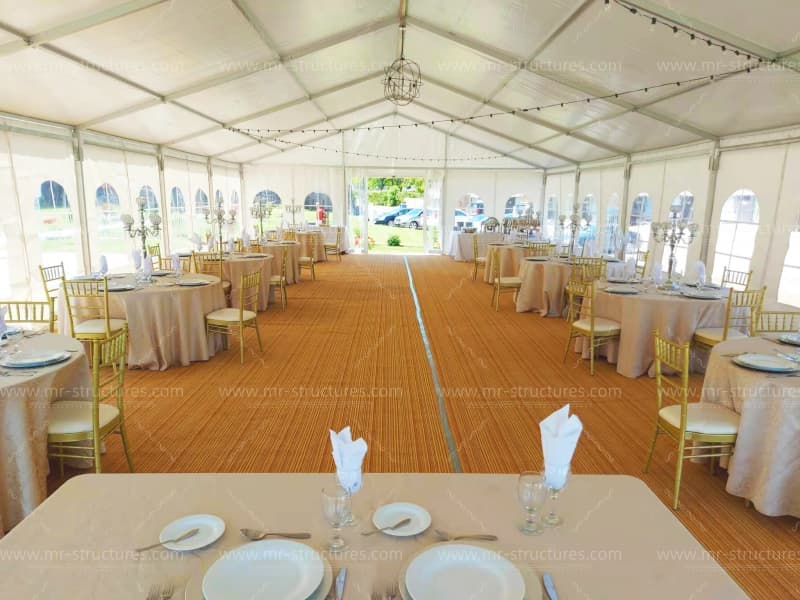 event tent table and chairs decoration