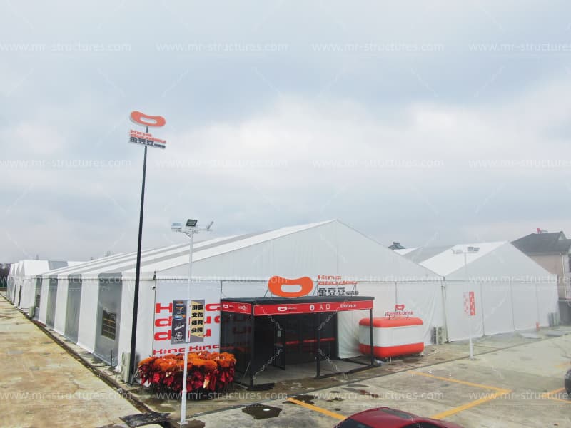 large storage tent commercial exterior