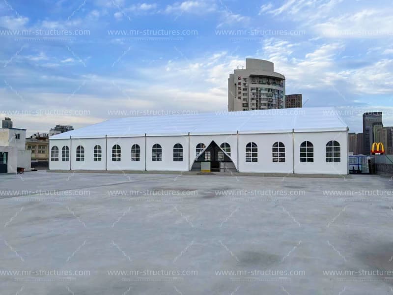 Marquee Event Tent with Transparent Glass Sidewalls