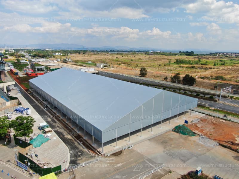 german hanger tent installed outdoor
