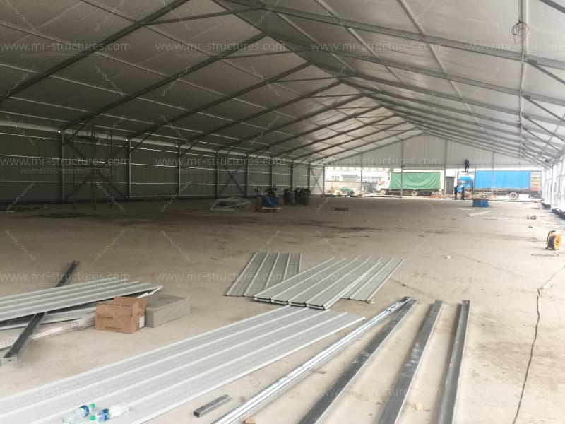 temporary modular warehouse tent factory installation