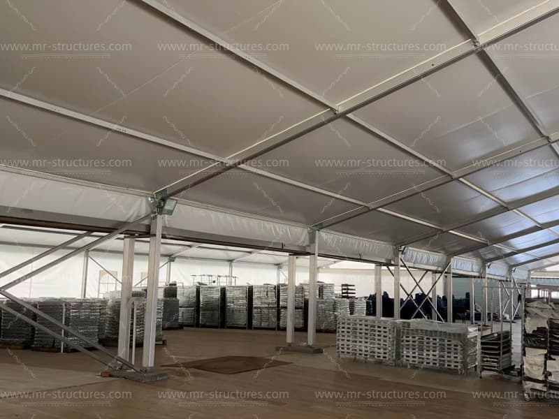 Industrial Storage Tent Interior Warehouse Storage