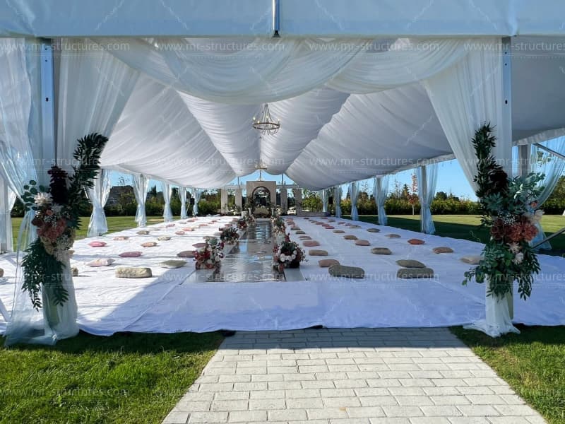 20x30m clear tent wedding interior