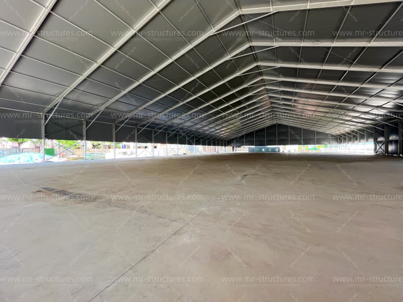 pvc warehouse tent empty clear span