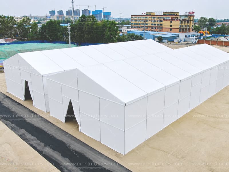 aluminium warehouse tent exterior