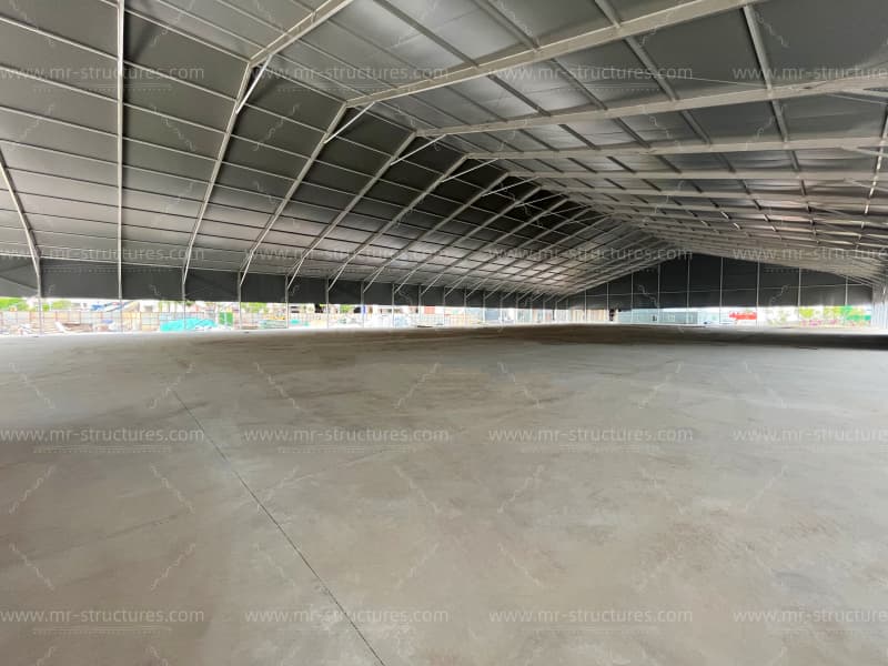 german hanger tent roof structure inside