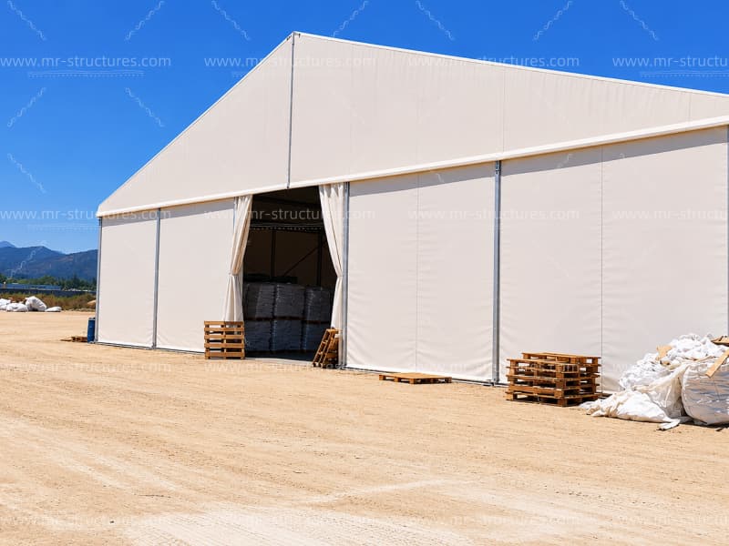 Temporary Warehouse Tent Open Door Entrance