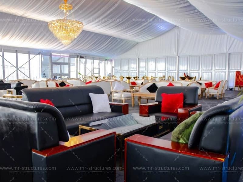 1000 seater event tent VIP area