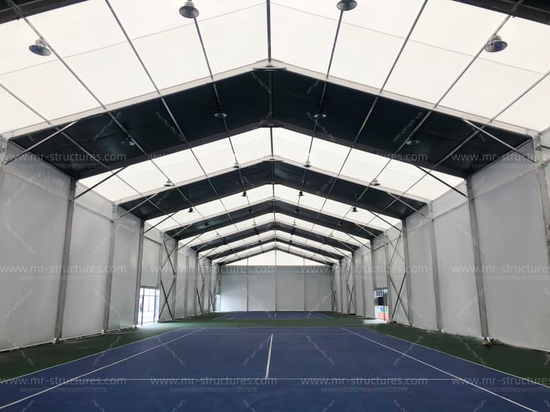 large football tent temporary sports facility