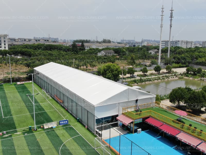 indoor badminton and football tent active game