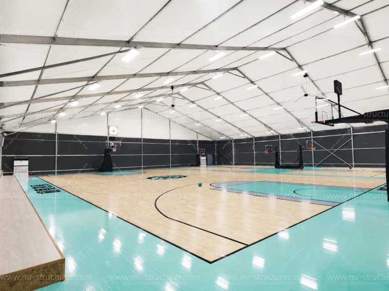 indoor sports court tent construction