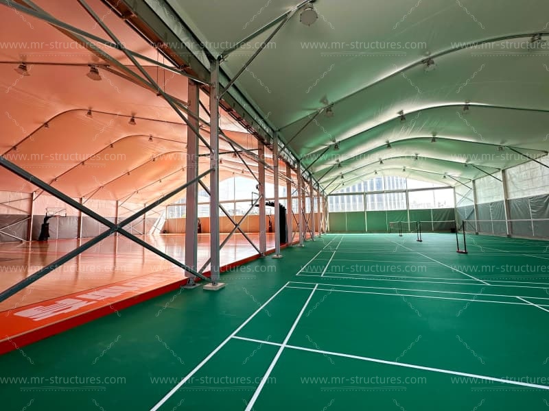 roof basketball court interior lighting
